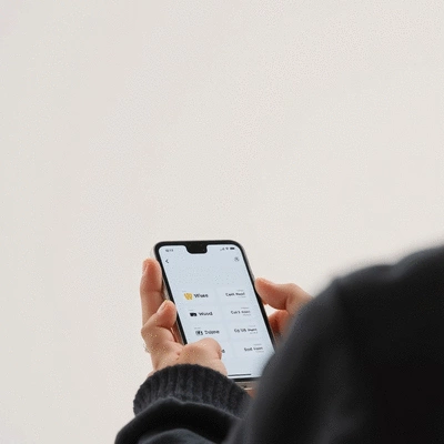 User using the Wise app for money transfers