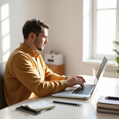 User researching money transfer options