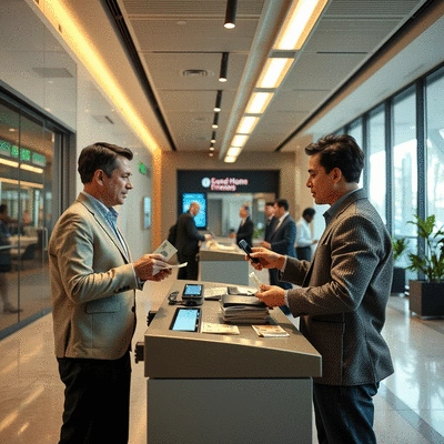 Currency exchange services in action